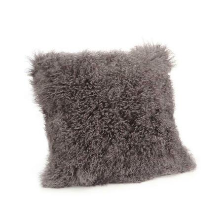 MOES HOME COLLECTION Lamb Synthetic Fur Pillow- Large - Light Grey XU-1005-29